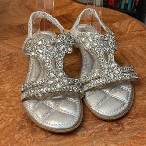 Elegant Silver Embellished Sandals